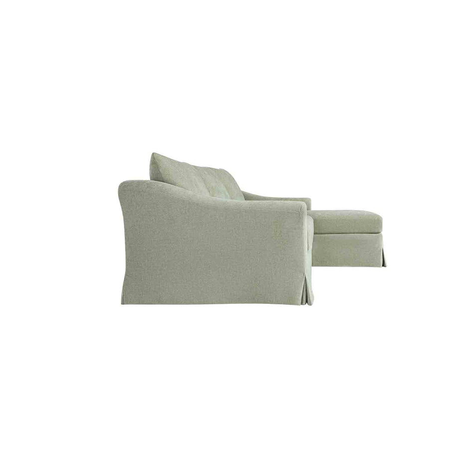 Frognal Modular Loose Cover Grande Right Hand Facing Chaise Sofa, Aqua Chenille