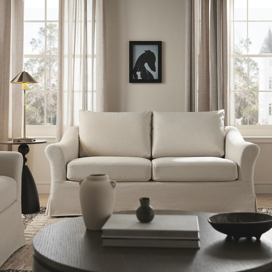 Frognal Modular Loose Cover Large 2-Seater Sofa, Beige Weave