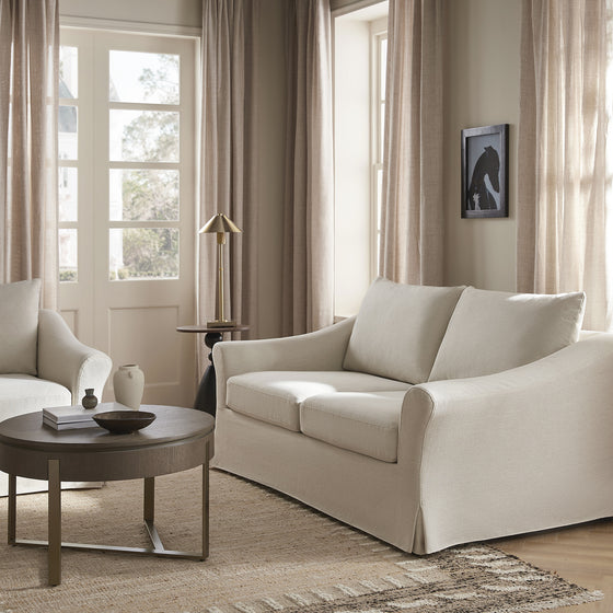 Frognal Modular Loose Cover Large 2-Seater Sofa, Beige Weave