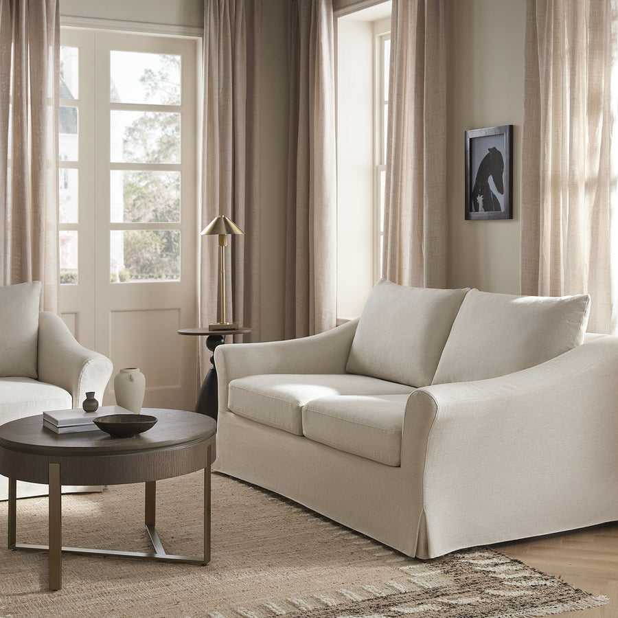 Frognal Modular Loose Cover Large 2-Seater Sofa, Beige Weave