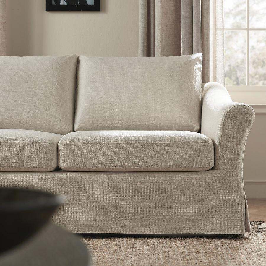 Frognal Modular Loose Cover Large 2-Seater Sofa, Beige Weave
