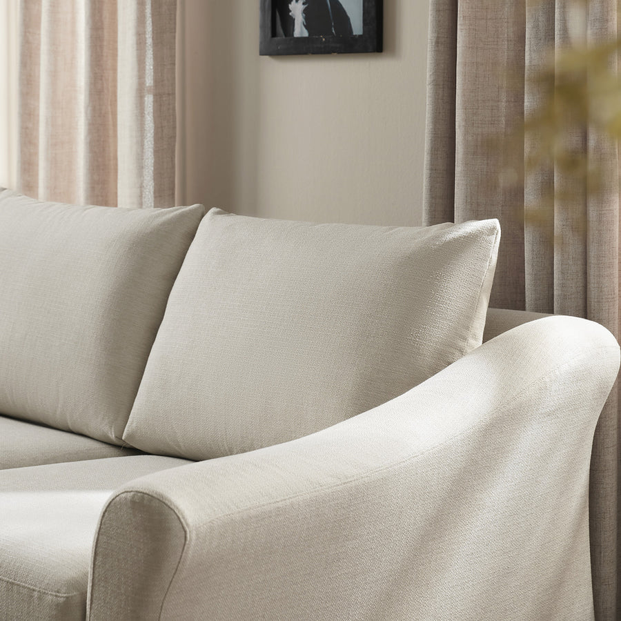 Frognal Modular Loose Cover Large 2-Seater Sofa, Beige Weave