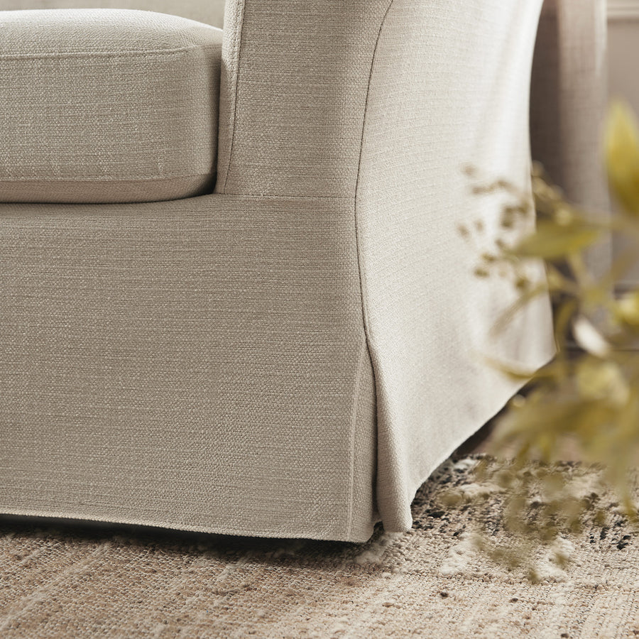 Frognal Modular Loose Cover Large 2-Seater Sofa, Beige Weave