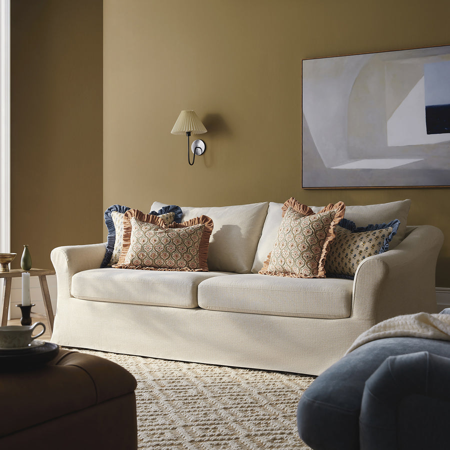 Frognal Modular Loose Cover 3-Seater Sofa, Beige Weave