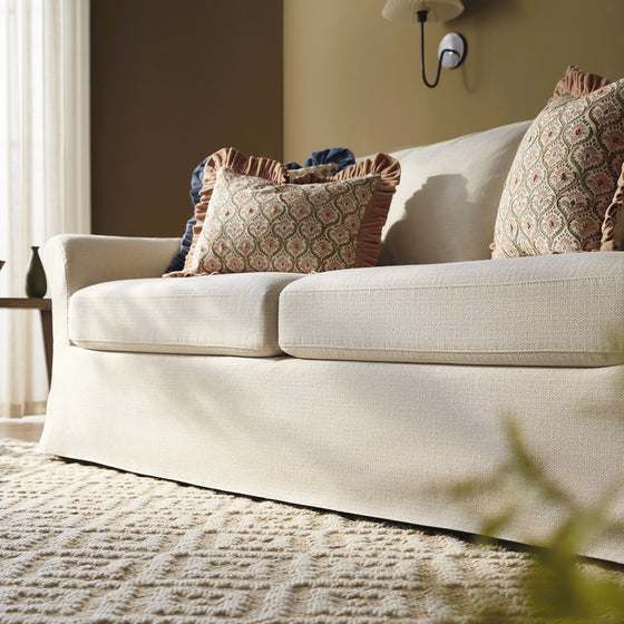 Frognal Modular Loose Cover 3-Seater Sofa, Beige Weave