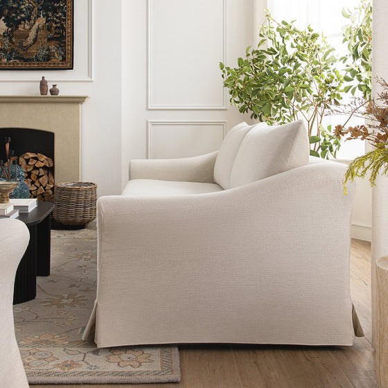 Frognal Modular Loose Cover 4-Seater Sofa, Beige Weave