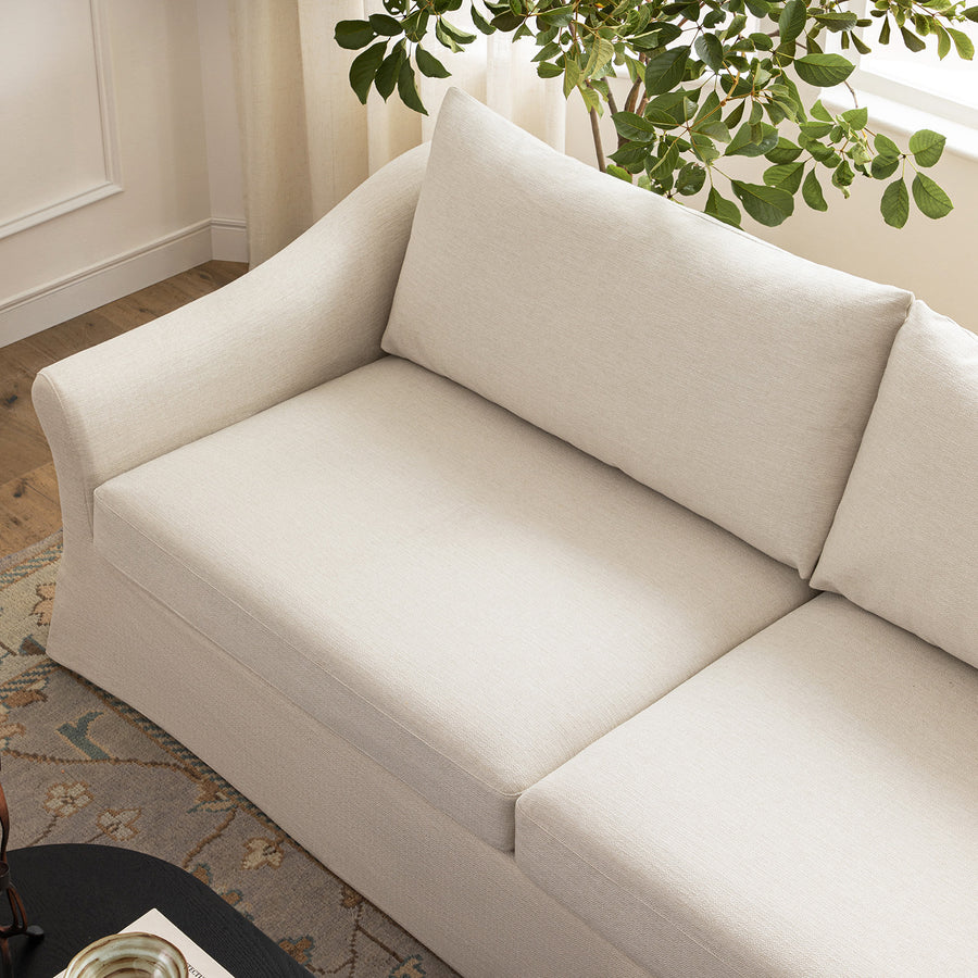 Frognal Modular Loose Cover 4-Seater Sofa, Beige Weave