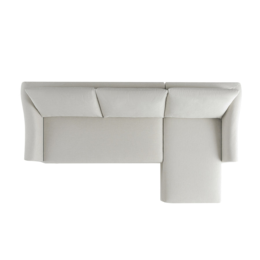 Frognal Modular Loose Cover Grande Right Hand Facing Chaise Sofa, Beige Weave - daals