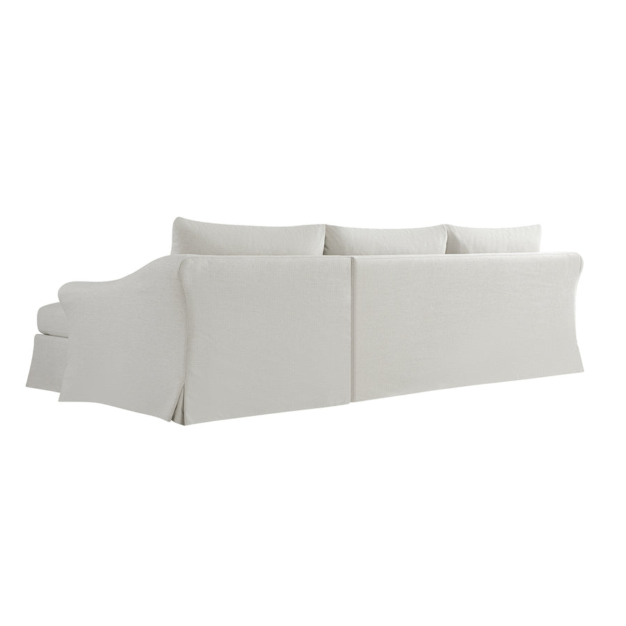 Frognal Modular Loose Cover Grande Right Hand Facing Chaise Sofa, Beige Weave - daals