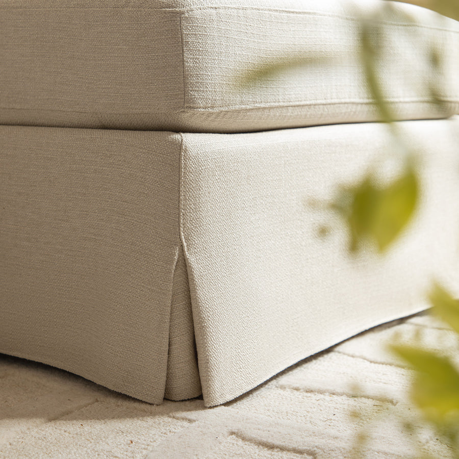 Frognal Modular Loose Cover Grande Right Hand Facing Chaise Sofa, Beige Weave - daals
