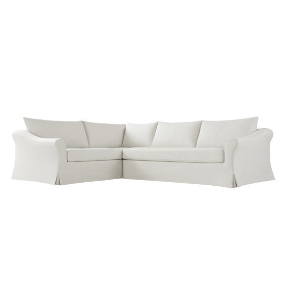 Frognal Modular Loose Cover Large Left Hand Facing L-Shape Corner Sofa, Beige Weave