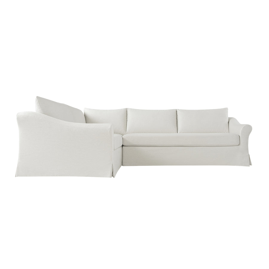 Frognal Modular Loose Cover Large Left Hand Facing L-Shape Corner Sofa, Beige Weave - daals