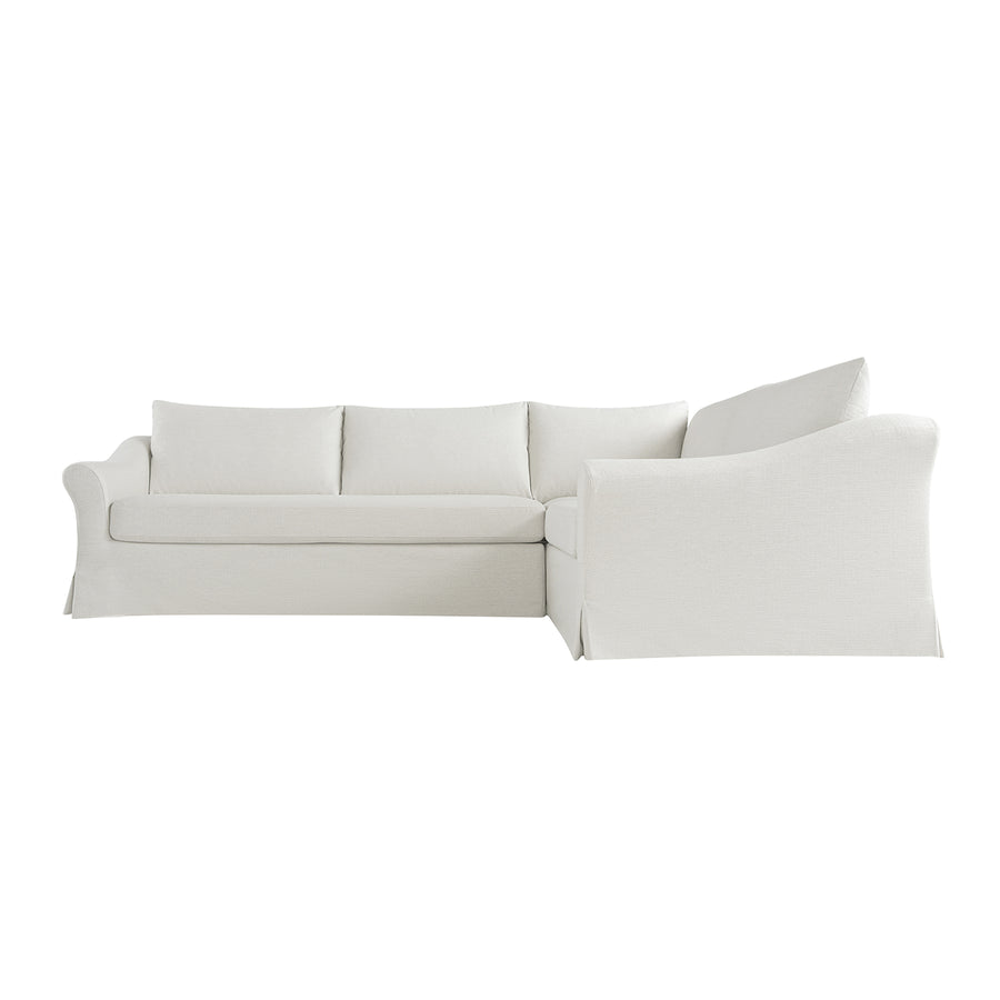 Frognal Modular Loose Cover Large Right Hand Facing L-Shape Corner Sofa, Beige Weave - daals