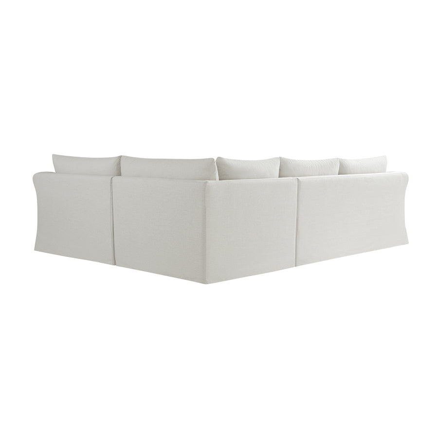 Frognal Modular Loose Cover Large Right Hand Facing L-Shape Corner Sofa, Beige Weave - daals