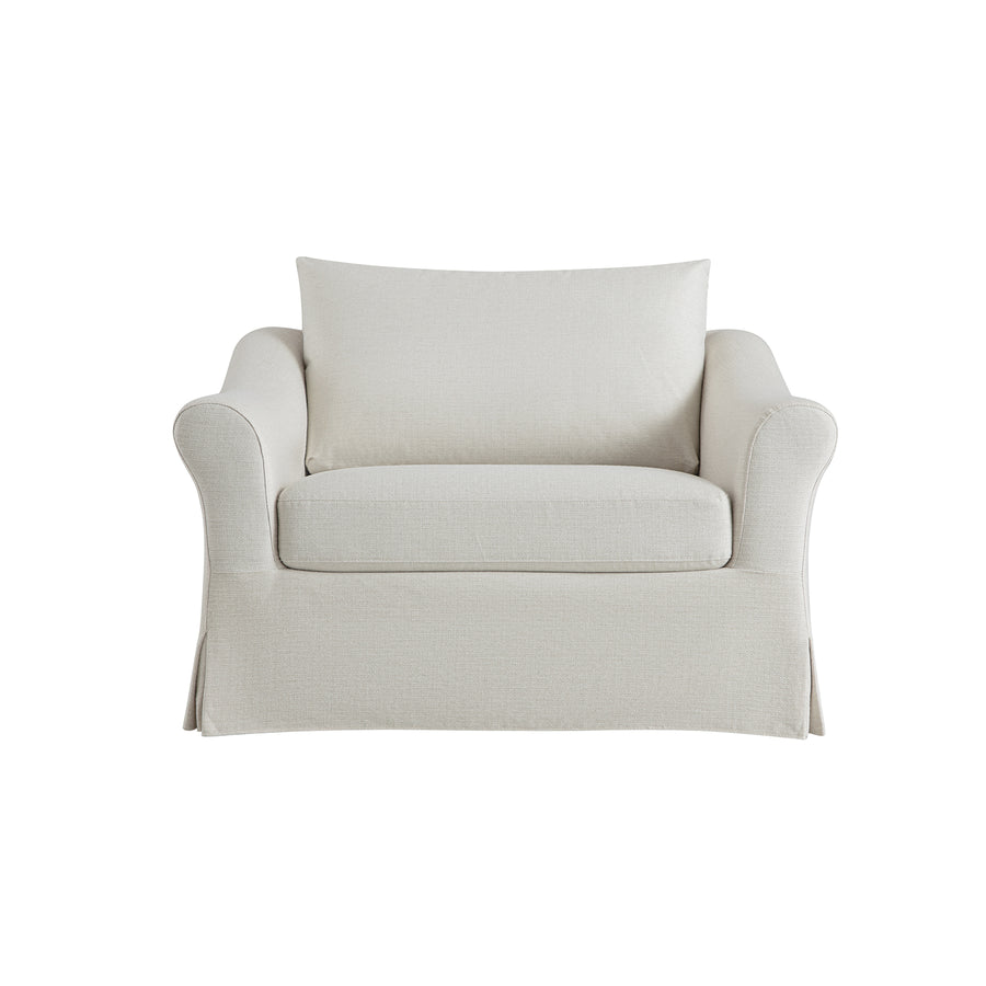 Frognal Modular Loose Cover Loveseat, Beige Weave