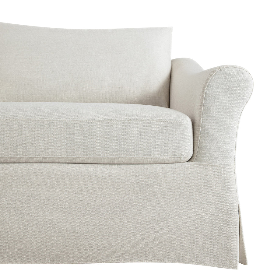 Frognal Modular Loose Cover Loveseat, Beige Weave
