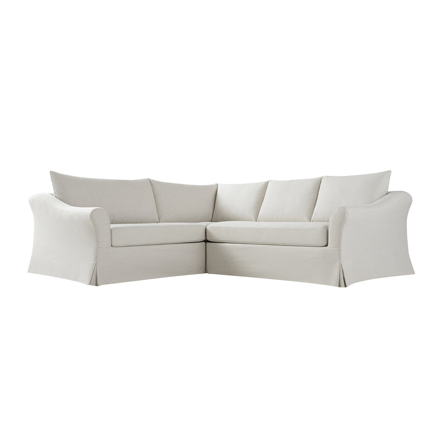 Frognal Modular Loose Cover Left Hand Facing L-Shape Corner Sofa, Beige Weave
