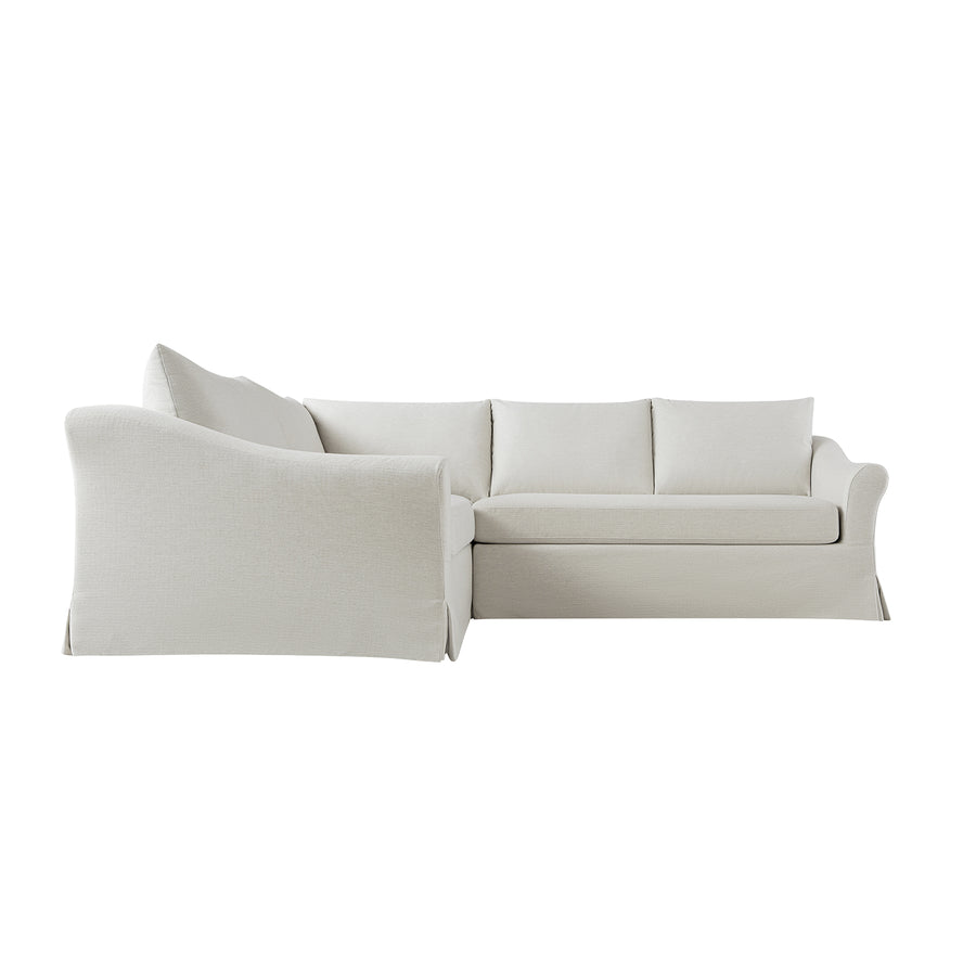 Frognal Modular Loose Cover Left Hand Facing L-Shape Corner Sofa, Beige Weave