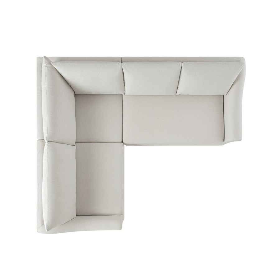 Frognal Modular Loose Cover Left Hand Facing L-Shape Corner Sofa, Beige Weave