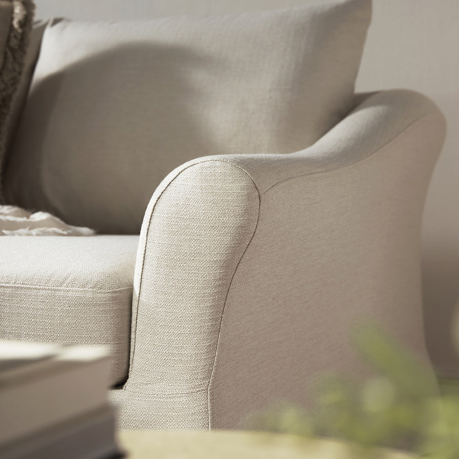 Frognal Modular Loose Cover Left Hand Facing L-Shape Corner Sofa, Beige Weave