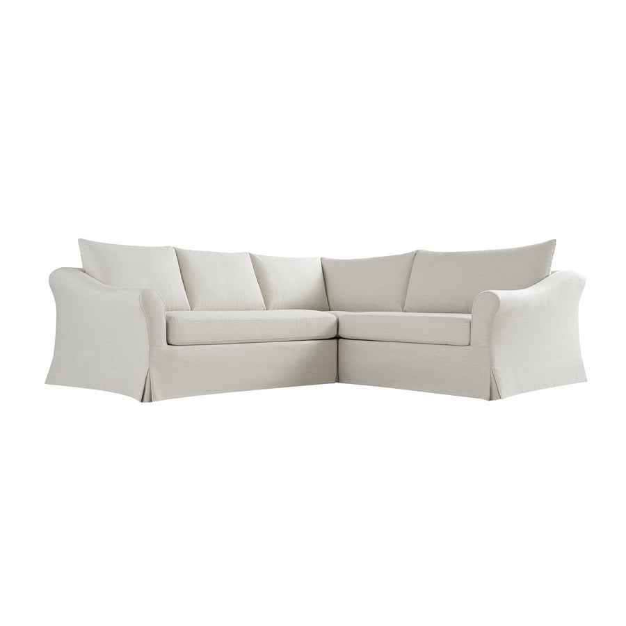 Frognal Modular Loose Cover Right Hand Facing L-Shape Corner Sofa, Beige Weave - daals