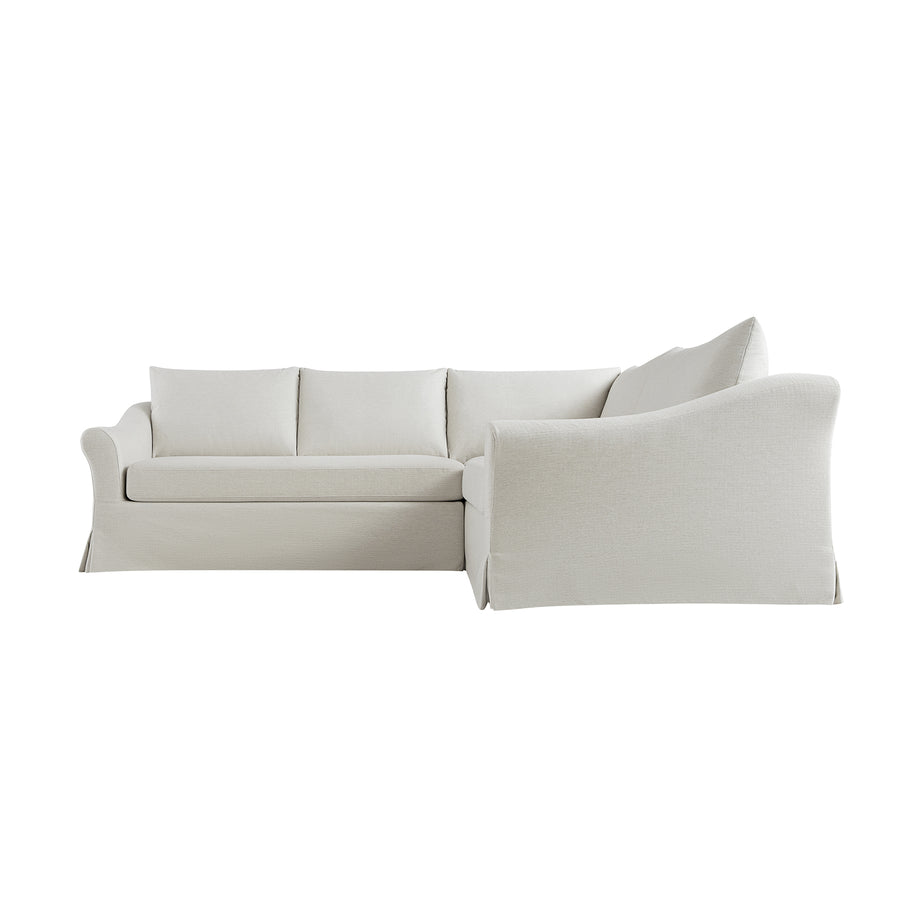 Frognal Modular Loose Cover Right Hand Facing L-Shape Corner Sofa, Beige Weave - daals