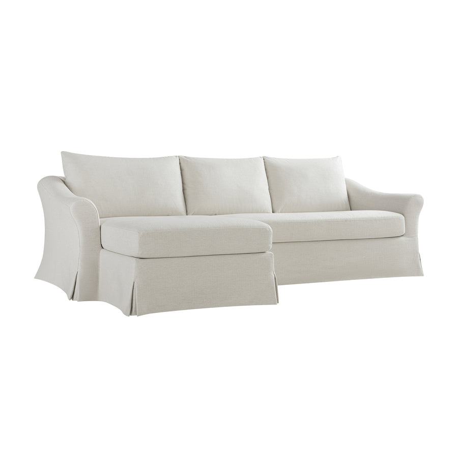 Frognal Modular Loose Cover Extra Large Left Hand Facing Chaise Sofa, Beige Weave