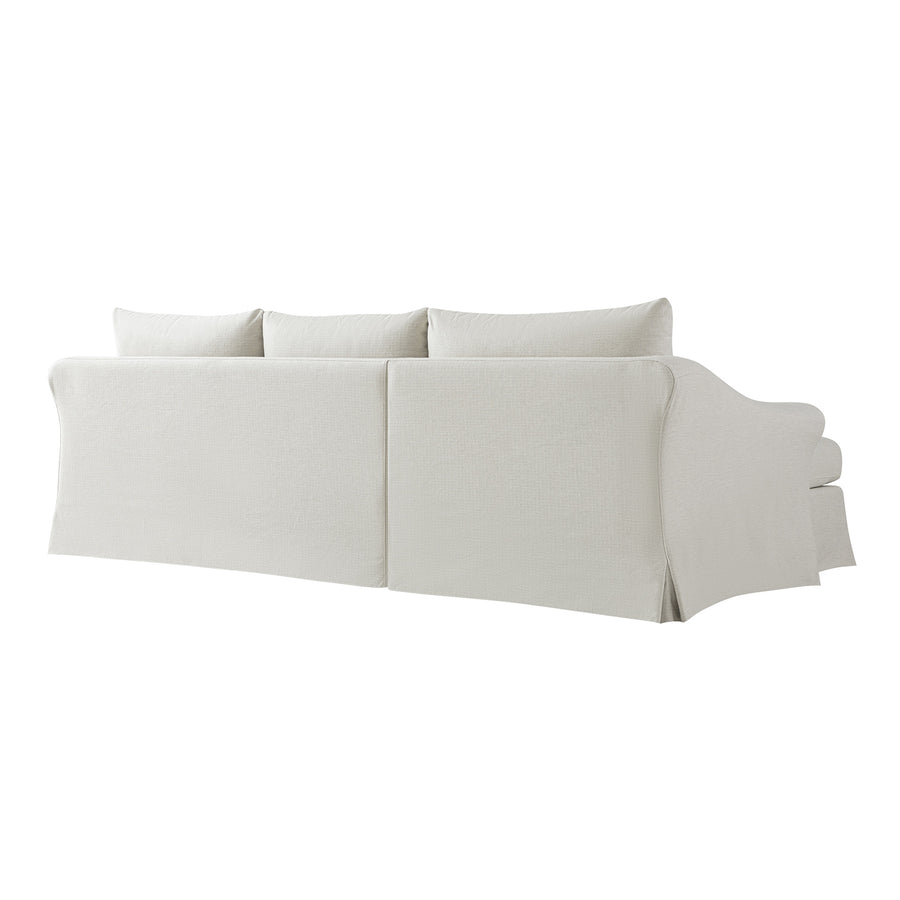 Frognal Modular Loose Cover Extra Large Left Hand Facing Chaise Sofa, Beige Weave