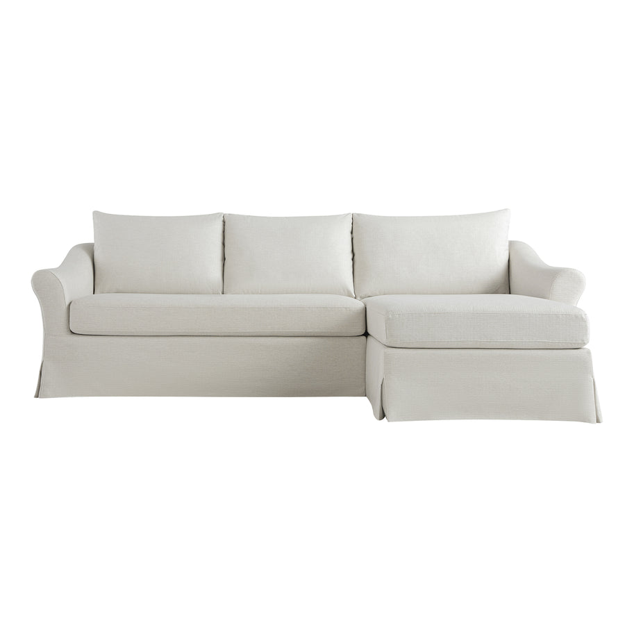 Frognal Modular Loose Cover Extra Large Right Hand Facing Chaise Sofa, Beige Weave - daals