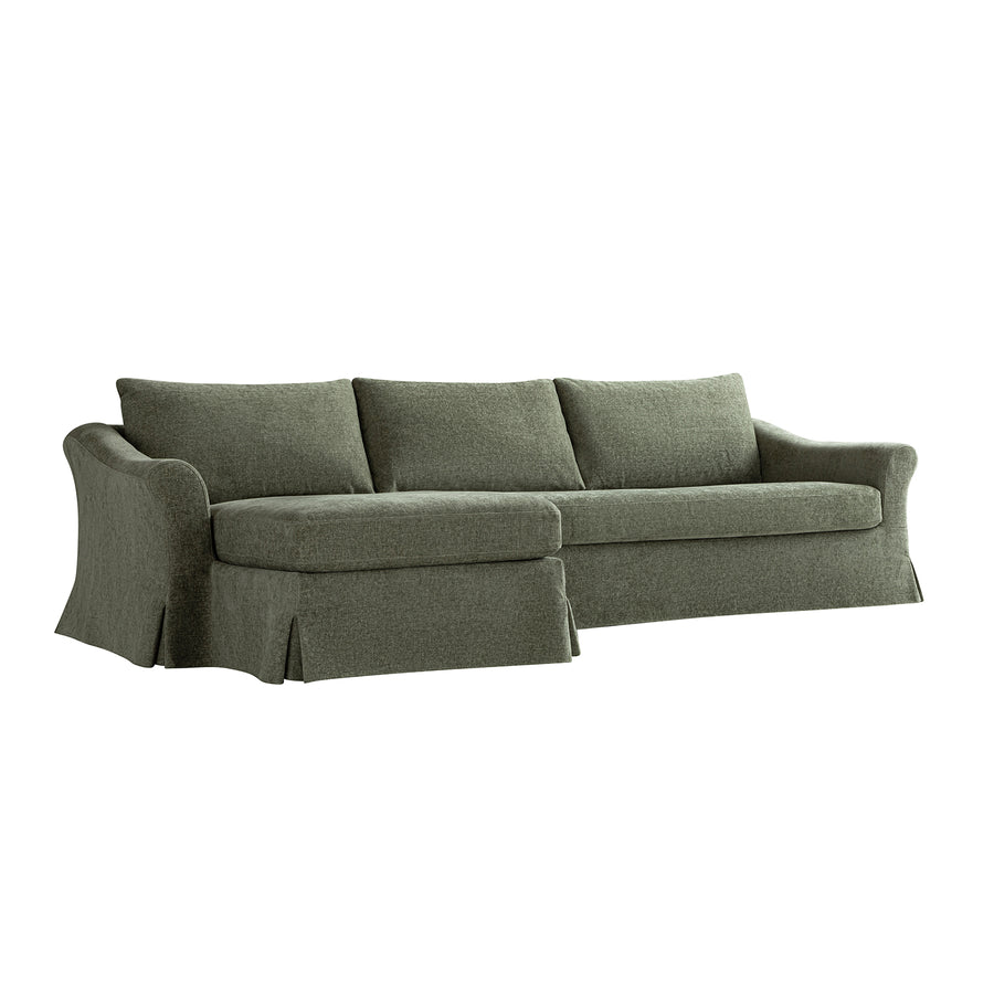 Frognal Modular Loose Cover Grande Left Hand Facing Chaise Sofa, Cypress Chenille
