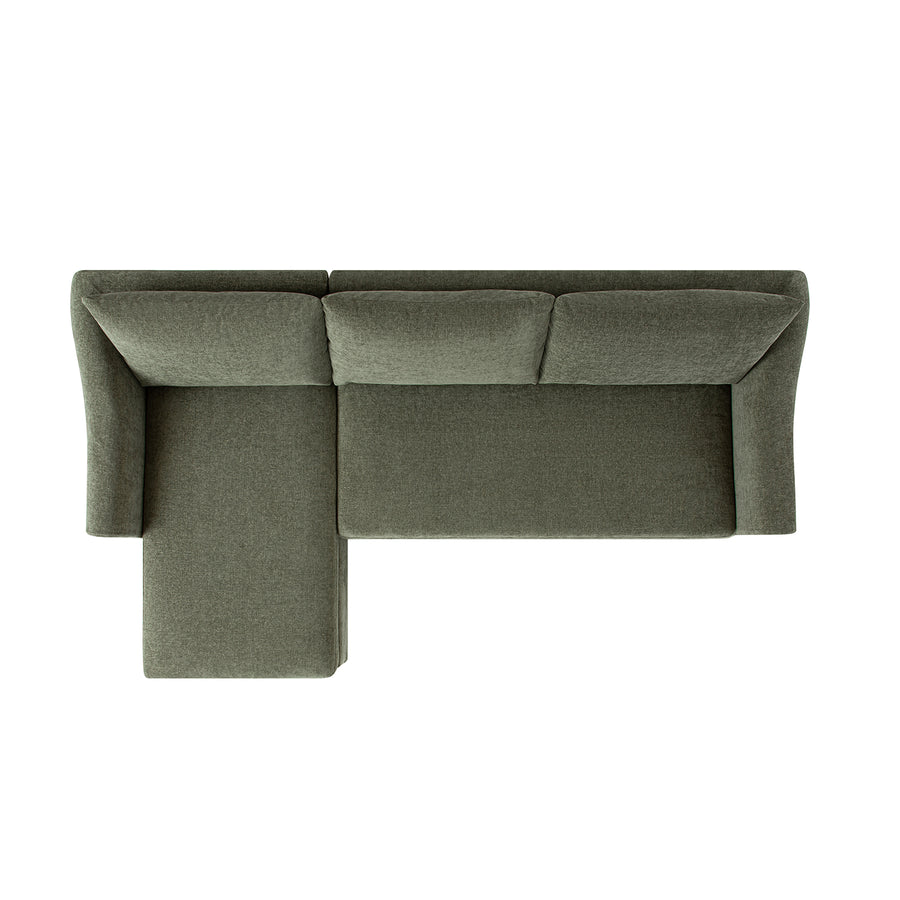 Frognal Modular Loose Cover Grande Left Hand Facing Chaise Sofa, Cypress Chenille