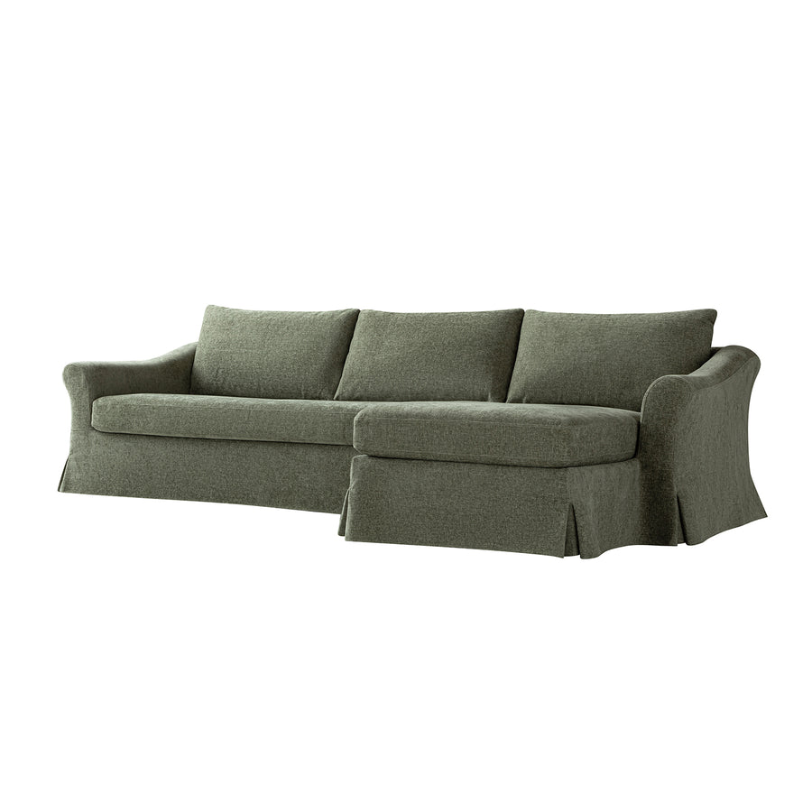 Frognal Modular Loose Cover Grande Right Hand Facing Chaise Sofa, Cypress Chenille