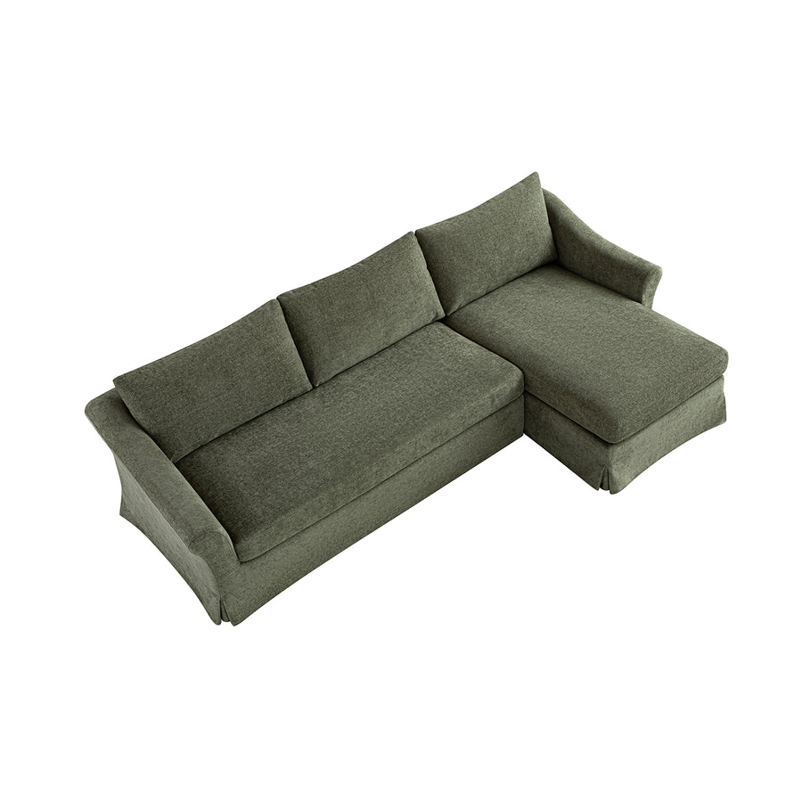 Frognal Modular Loose Cover Grande Right Hand Facing Chaise Sofa, Cypress Chenille