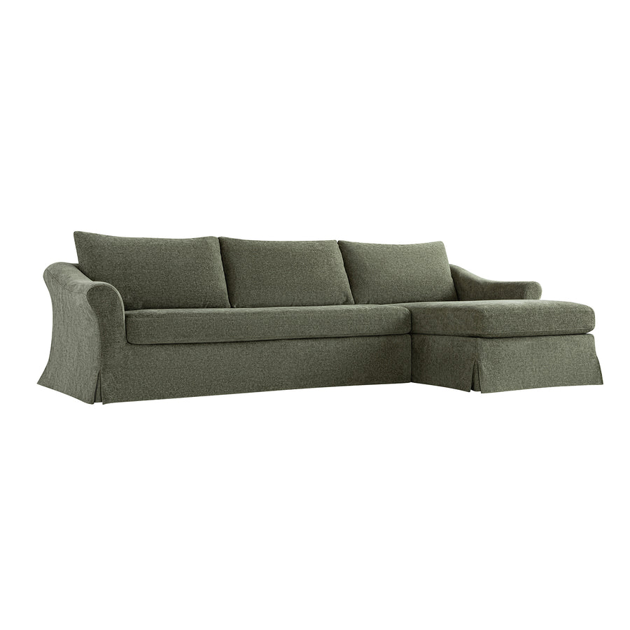 Frognal Modular Loose Cover Grande Right Hand Facing Chaise Sofa, Cypress Chenille
