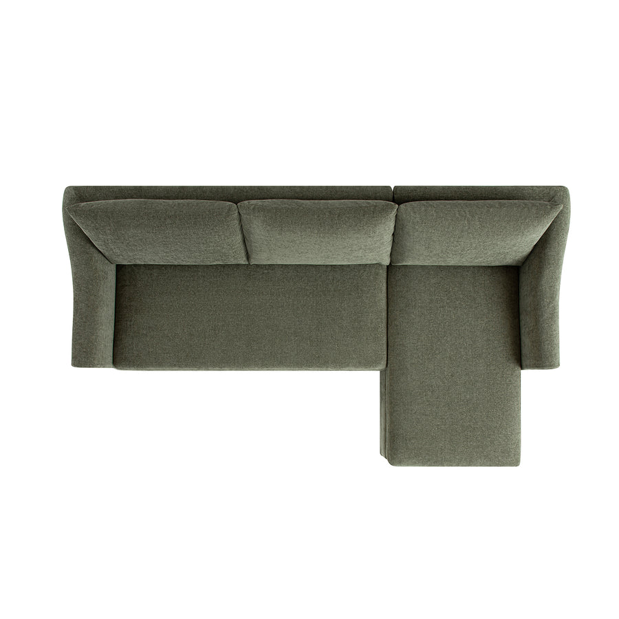 Frognal Modular Loose Cover Grande Right Hand Facing Chaise Sofa, Cypress Chenille