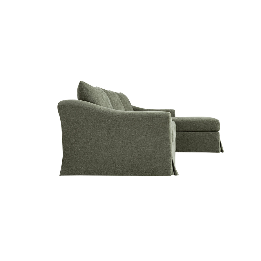 Frognal Modular Loose Cover Grande Right Hand Facing Chaise Sofa, Cypress Chenille