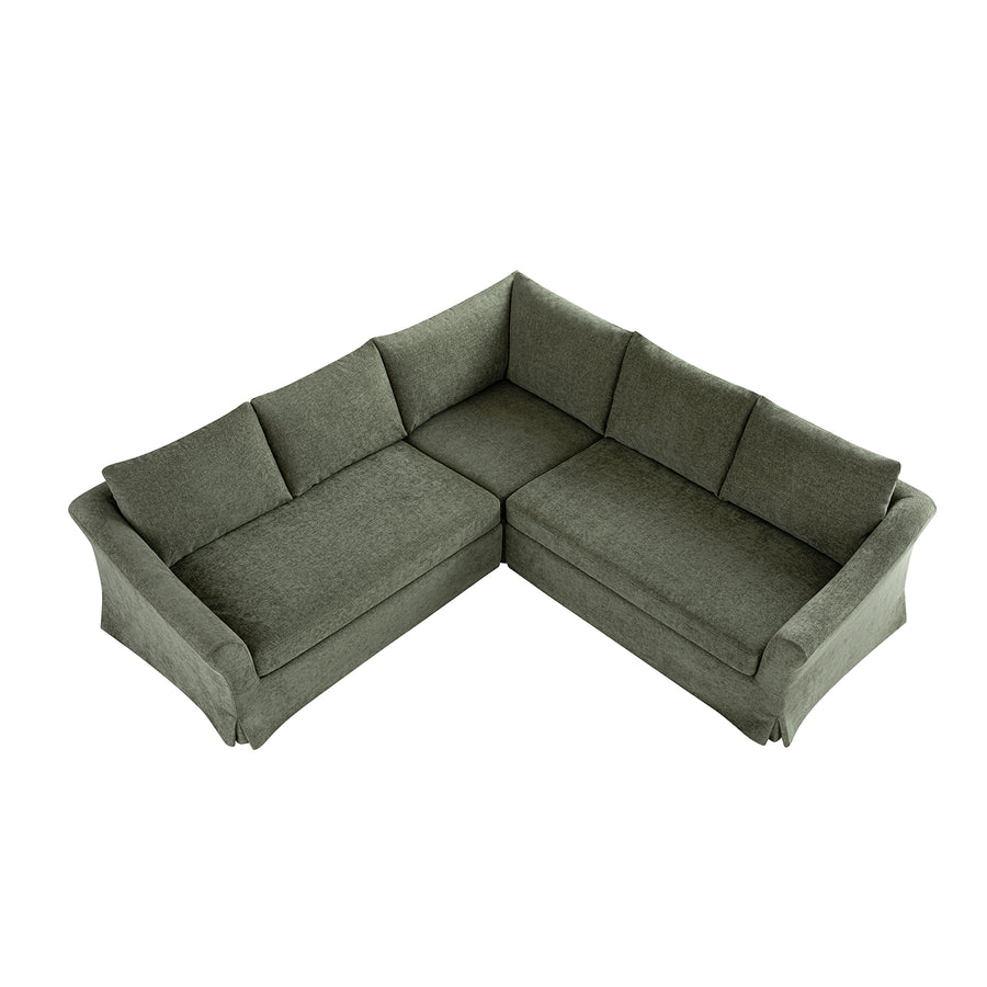 Frognal Modular Loose Cover Large 260cm Corner Sofa, Cypress Chenille - daals
