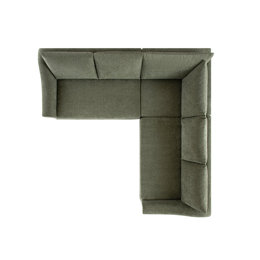 Frognal Modular Loose Cover Large 260cm Corner Sofa, Cypress Chenille - daals