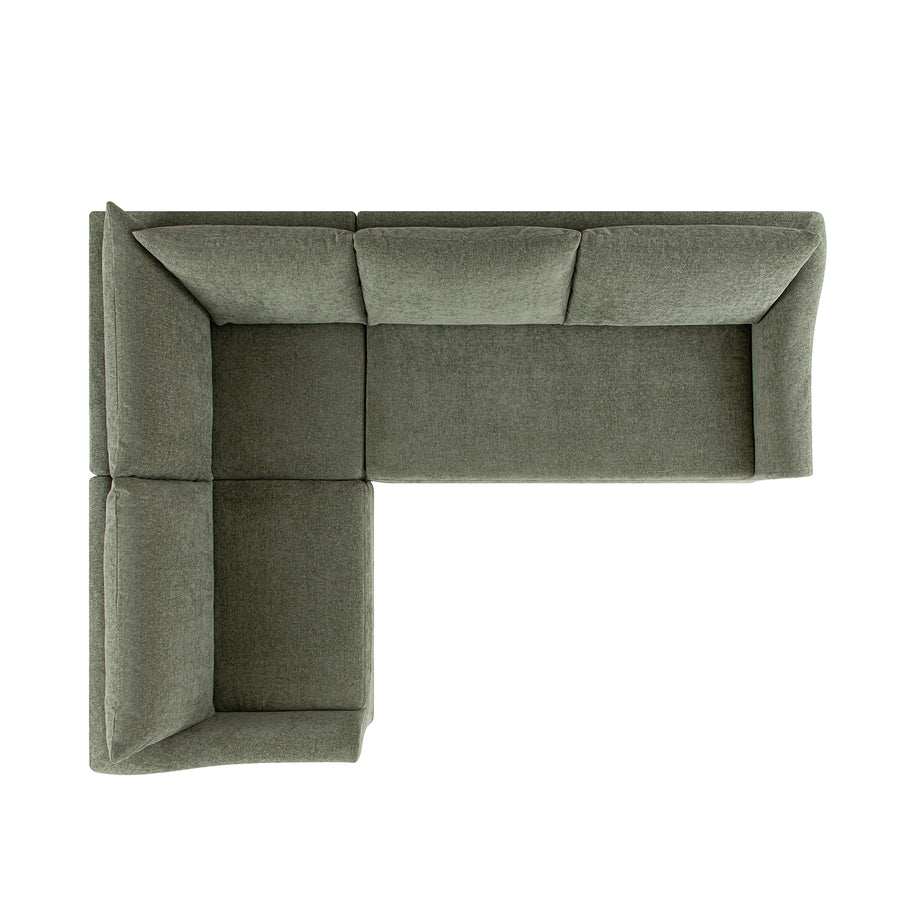 Frognal Modular Loose Cover Large Left Hand Facing L-Shape Corner Sofa, Cypress Chenille