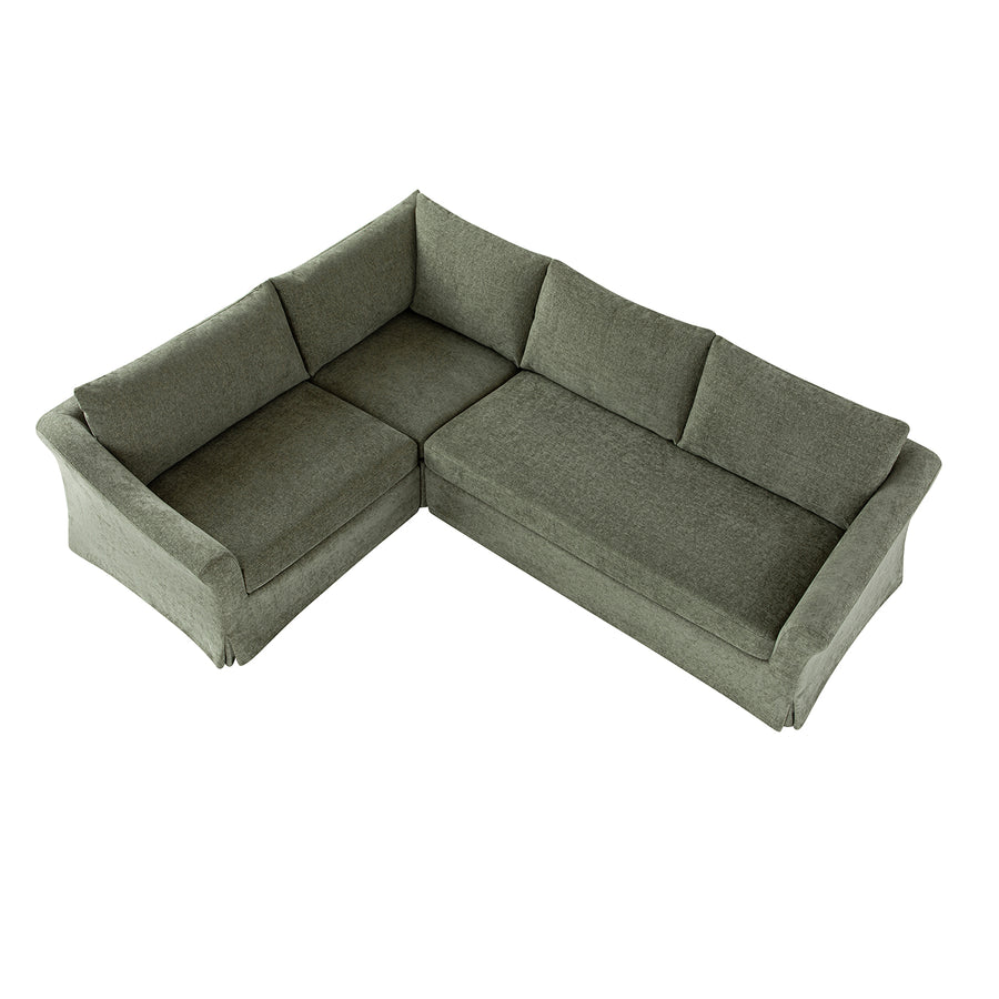 Frognal Modular Loose Cover Large Left Hand Facing L-Shape Corner Sofa, Cypress Chenille
