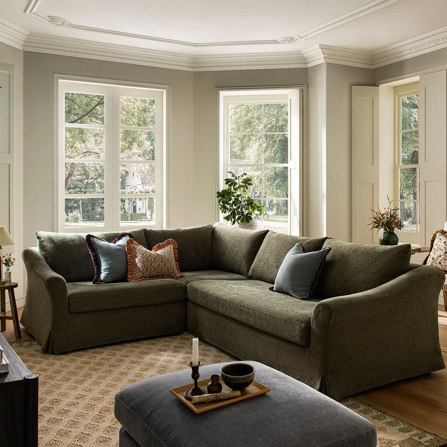 Frognal Modular Loose Cover Large Left Hand Facing L-Shape Corner Sofa, Cypress Chenille