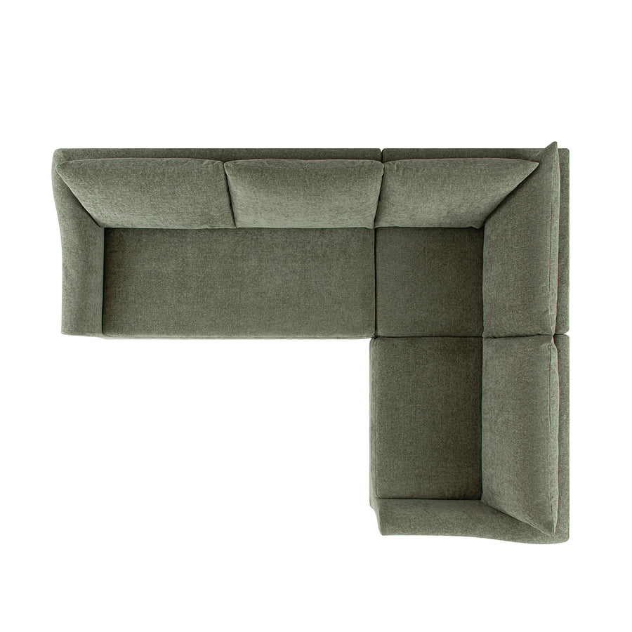 Frognal Modular Loose Cover Large Right Hand Facing L-Shape Corner Sofa, Cypress Chenille