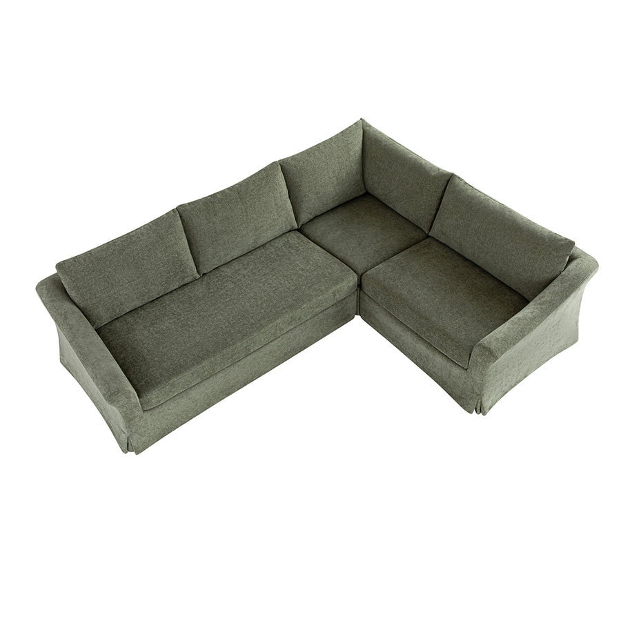 Frognal Modular Loose Cover Large Right Hand Facing L-Shape Corner Sofa, Cypress Chenille