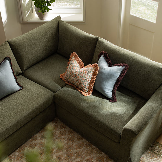 Frognal Modular Loose Cover Large Right Hand Facing L-Shape Corner Sofa, Cypress Chenille