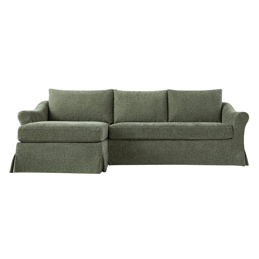 Frognal Modular Loose Cover Extra Large Left Hand Facing Chaise Sofa, Cypress Chenille - daals
