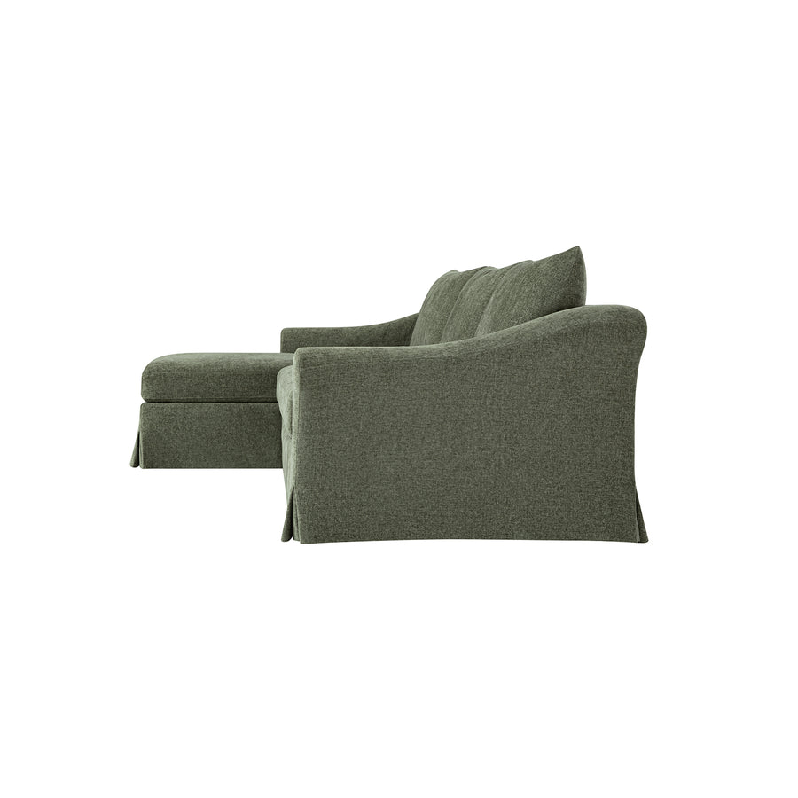Frognal Modular Loose Cover Extra Large Left Hand Facing Chaise Sofa, Cypress Chenille - daals