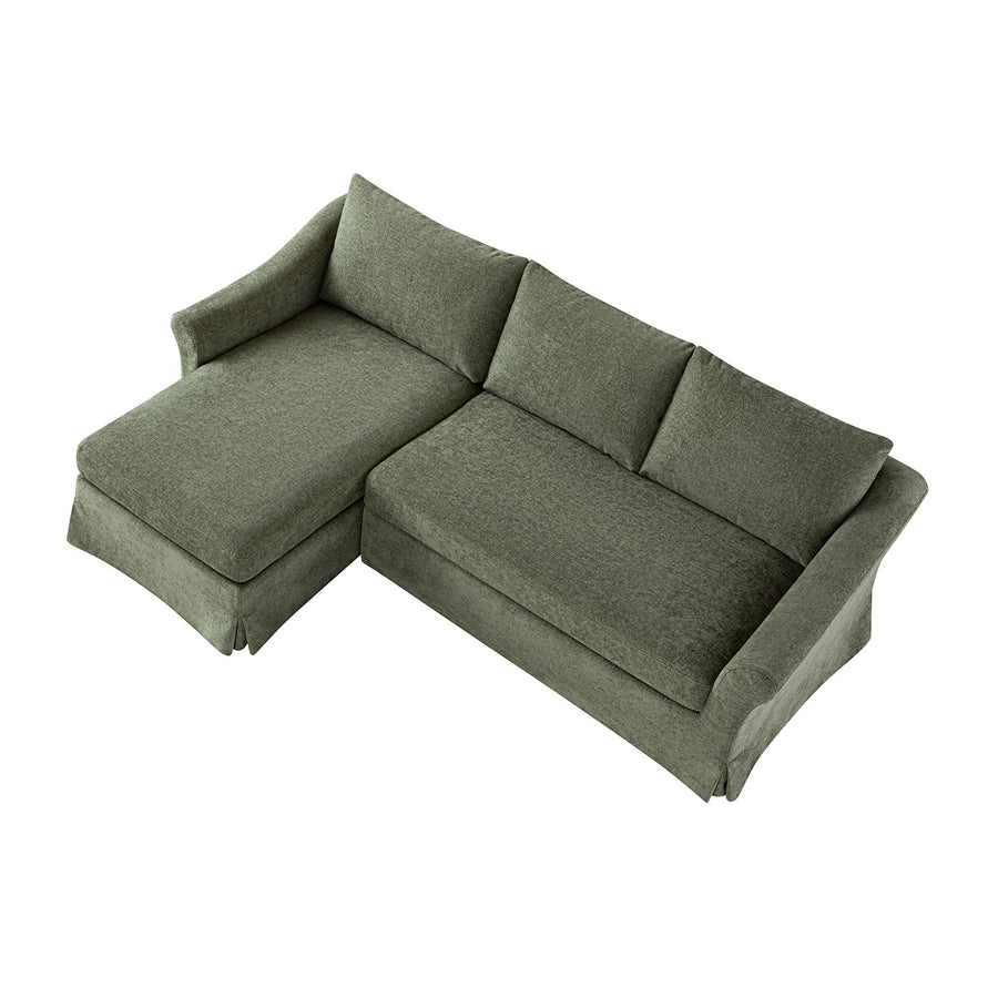 Frognal Modular Loose Cover Extra Large Left Hand Facing Chaise Sofa, Cypress Chenille - daals