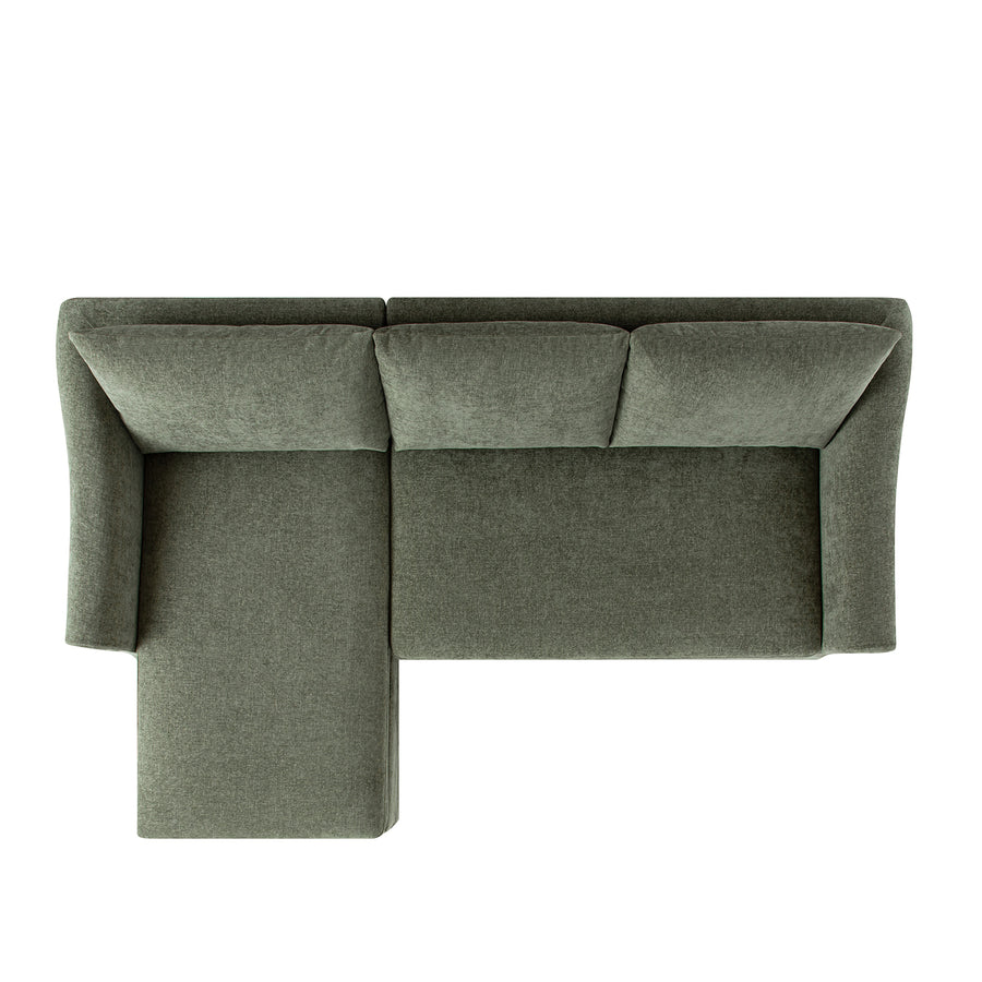 Frognal Modular Loose Cover Extra Large Left Hand Facing Chaise Sofa, Cypress Chenille - daals