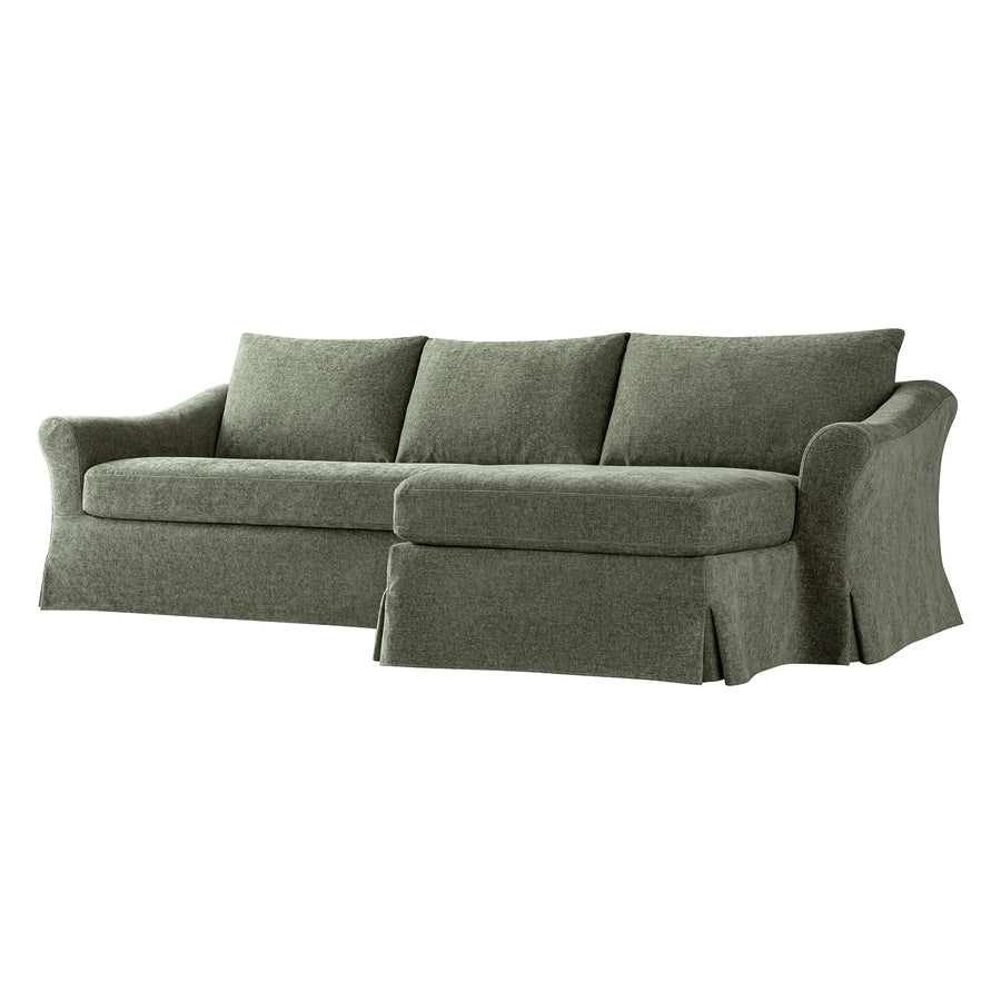 Frognal Modular Loose Cover Extra Large Right Hand Facing Chaise Sofa, Cypress Chenille - daals