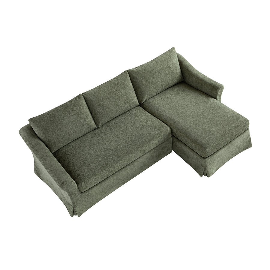 Frognal Modular Loose Cover Extra Large Right Hand Facing Chaise Sofa, Cypress Chenille - daals
